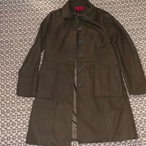 Coffeeshop Women’s dark brown long peacoat size XL